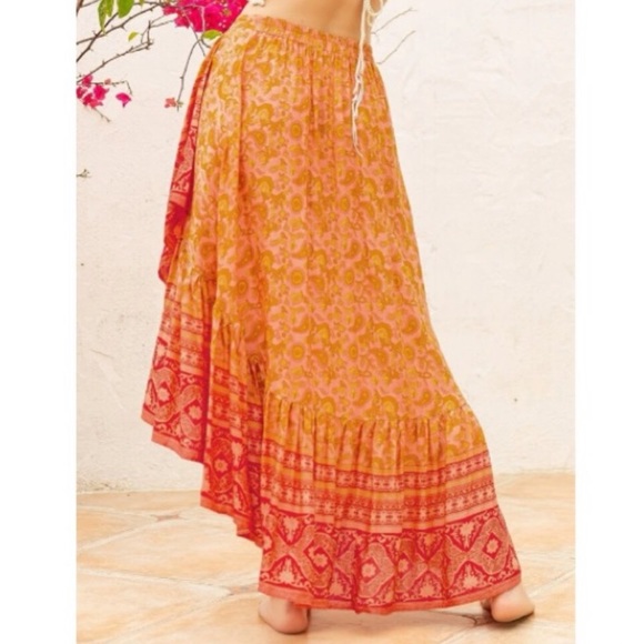 Boho black  ruffle hem maxi skirt - Picture 9 of 12